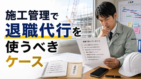 施工管理で退職代行を使うべきケースのアイキャッチ画像