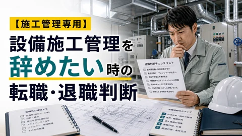 設備施工管理を辞めたい時の転職・退職判断のアイキャッチ画像