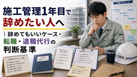 施工管理1年目で辞めたい時の注意点のアイキャッチ画像