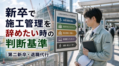新卒施工管理を辞めたい時の判断基準のアイキャッチ画像