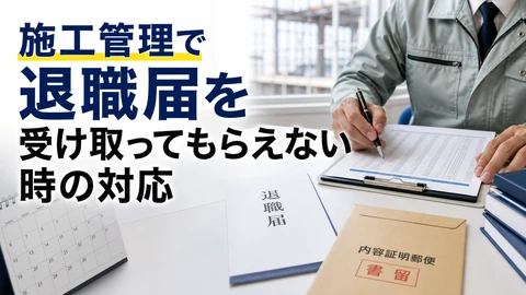 退職届を受け取ってもらえない施工管理向け対応のアイキャッチ画像