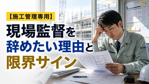 現場監督を辞めたい理由と限界サインのアイキャッチ画像